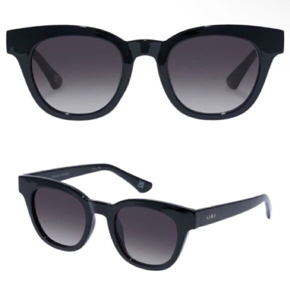 AIRE NWT Dorado 50mm D-Frame Sunglasses Black - Picture 1 of 7
